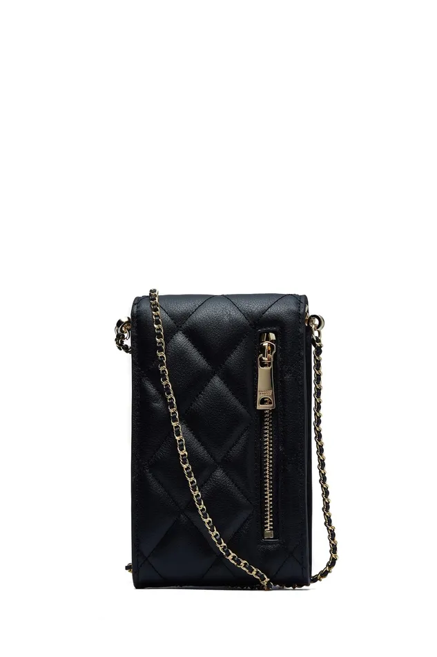 Holland Cooper Knightsbridge Phone Pouch Black Quilted Women Clutch Bags Holland Cooper Knightsbridge Phone Pouch Black Quilted Women Clutch Bags