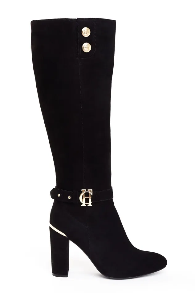 Holland Cooper Marlborough Knee Boot Black Women Tights