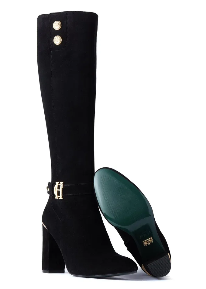 Holland Cooper Marlborough Knee Boot Black Women Tights