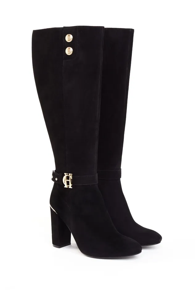 Holland Cooper Marlborough Knee Boot Black Women Tights