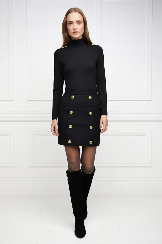 Holland Cooper Marlborough Knee Boot Black Women Tights