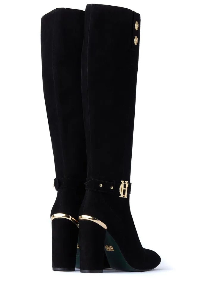 Holland Cooper Marlborough Knee Boot Black Women Tights