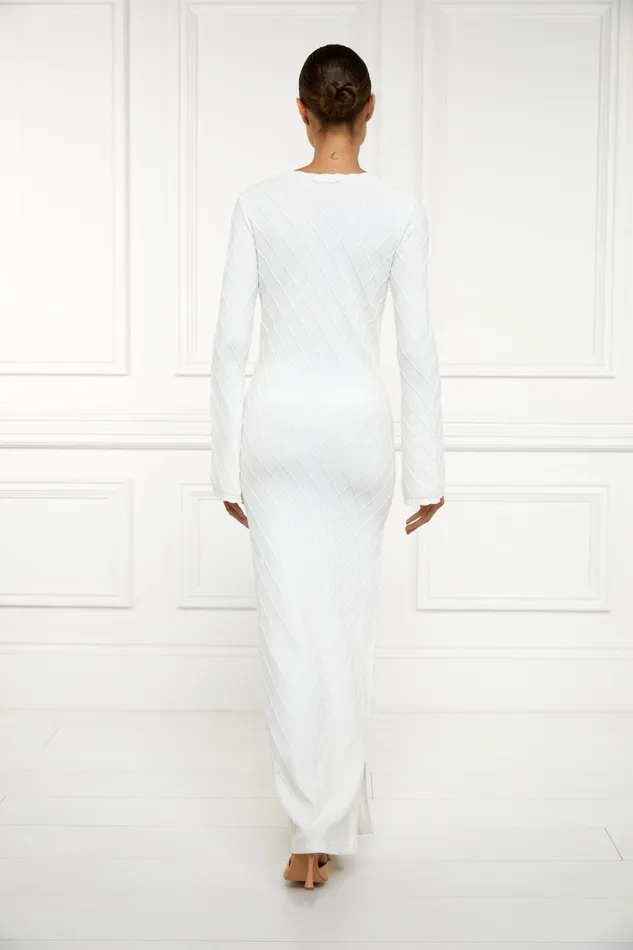 Holland Cooper Olive Maxi Dress White Women Dresses