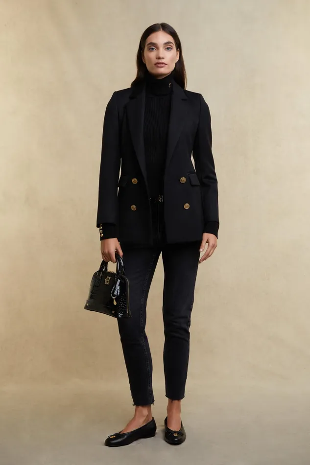 Holland Cooper Painswick Roll Neck Black Women Knitwear Holland Cooper Painswick Roll Neck Black Women Knitwear