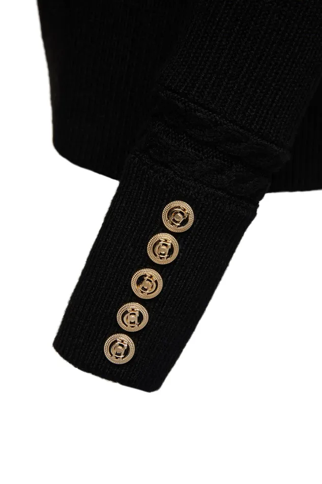 Holland Cooper Painswick Roll Neck Black Women Knitwear Holland Cooper Painswick Roll Neck Black Women Knitwear
