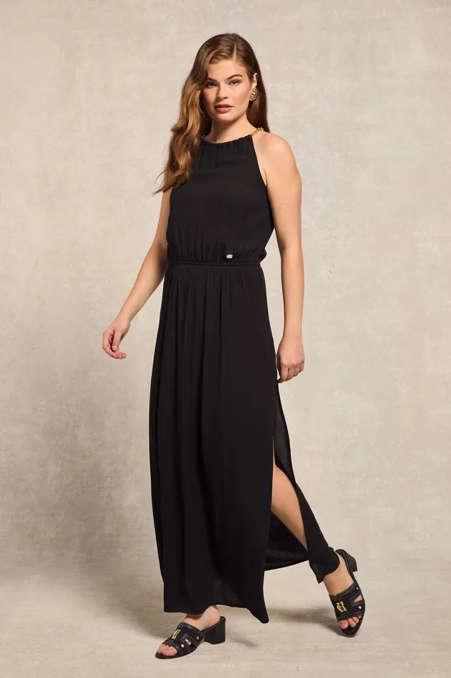 Holland Cooper Paloma Maxi Dress Black Women Dresses