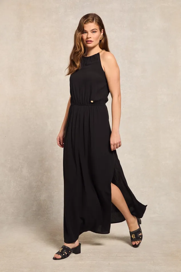 Holland Cooper Paloma Maxi Dress Black Women Dresses