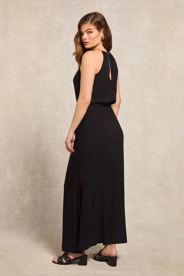 Holland Cooper Paloma Maxi Dress Black Women Dresses
