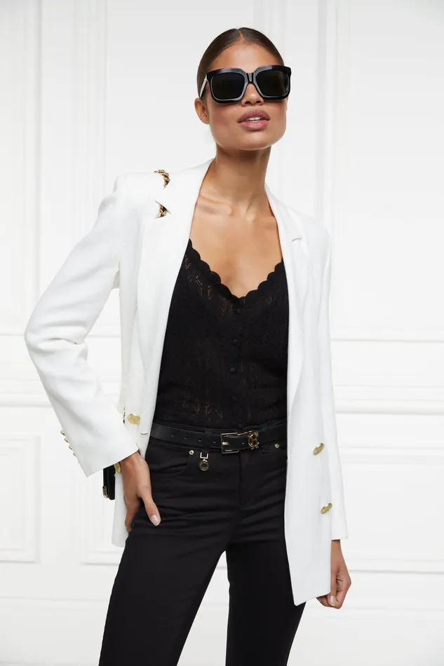 Holland Cooper Pointelle Cami Black Women Tops Holland Cooper Pointelle Cami Black Women Tops