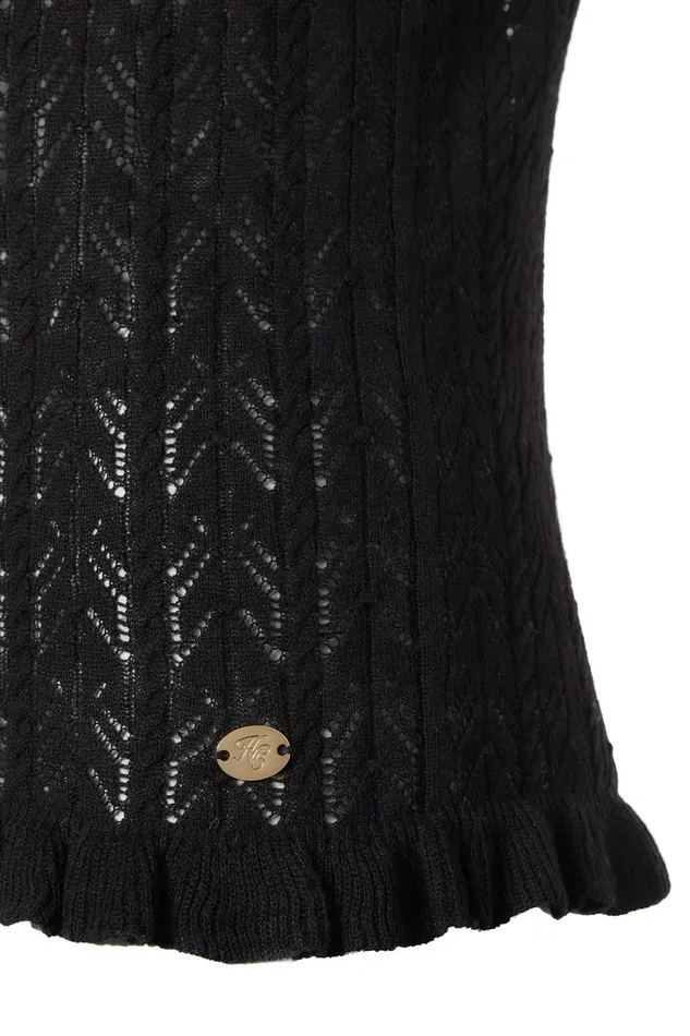 Holland Cooper Pointelle Cami Black Women Tops Holland Cooper Pointelle Cami Black Women Tops