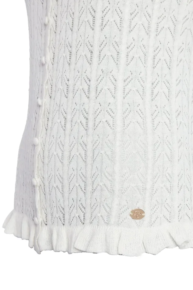 Holland Cooper Pointelle Cami Natural Women Tops Holland Cooper Pointelle Cami Natural Women Tops