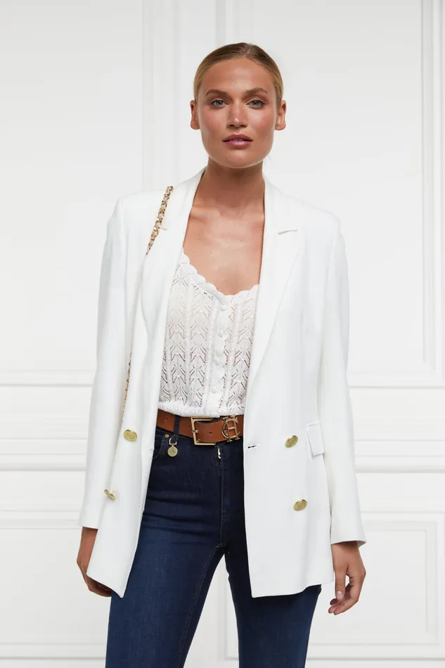 Holland Cooper Pointelle Cami Natural Women Tops Holland Cooper Pointelle Cami Natural Women Tops