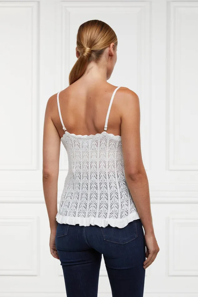 Holland Cooper Pointelle Cami Natural Women Tops Holland Cooper Pointelle Cami Natural Women Tops