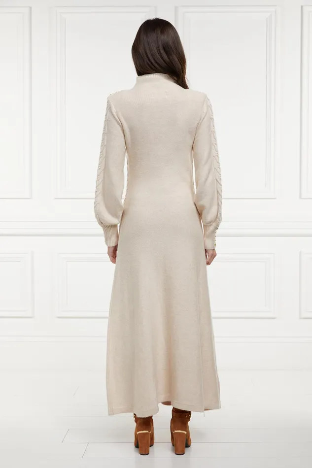 Holland Cooper Rachel Maxi Dress Oatmeal Women Dresses