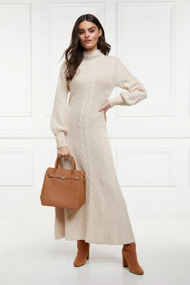Holland Cooper Rachel Maxi Dress Oatmeal Women Dresses