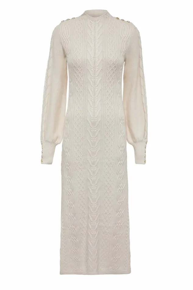Holland Cooper Rachel Maxi Dress Oatmeal Women Dresses