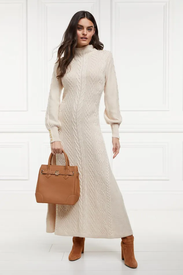Holland Cooper Rachel Maxi Dress Oatmeal Women Dresses