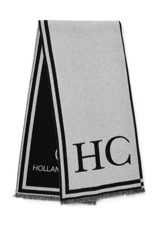 Holland Cooper Regency Monogram Scarf Black White Women Scarves Holland Cooper Regency Monogram Scarf Black White Women Scarves
