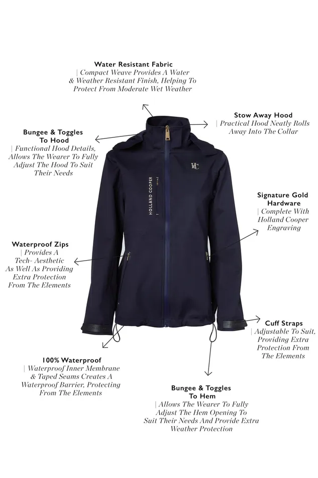 Holland Cooper Riding Shell Jacket Ink Navy Women Jackets Holland Cooper Riding Shell Jacket Ink Navy Women Jackets