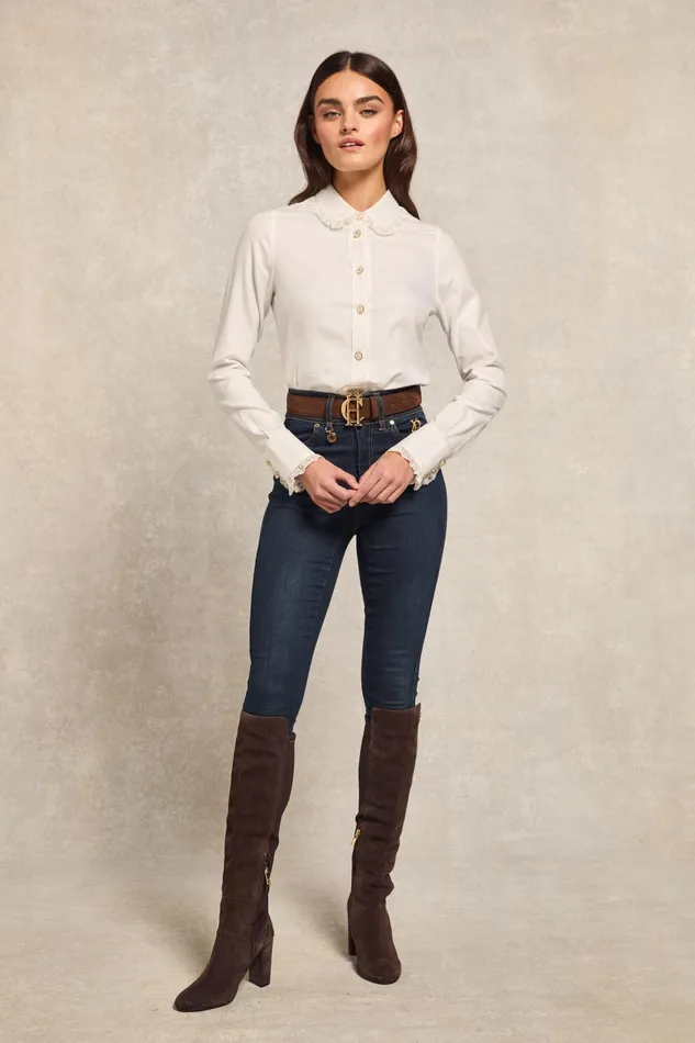 Holland Cooper Rose Shirt White Women Shirts and Blouses Holland Cooper Rose Shirt White Women Shirts and Blouses
