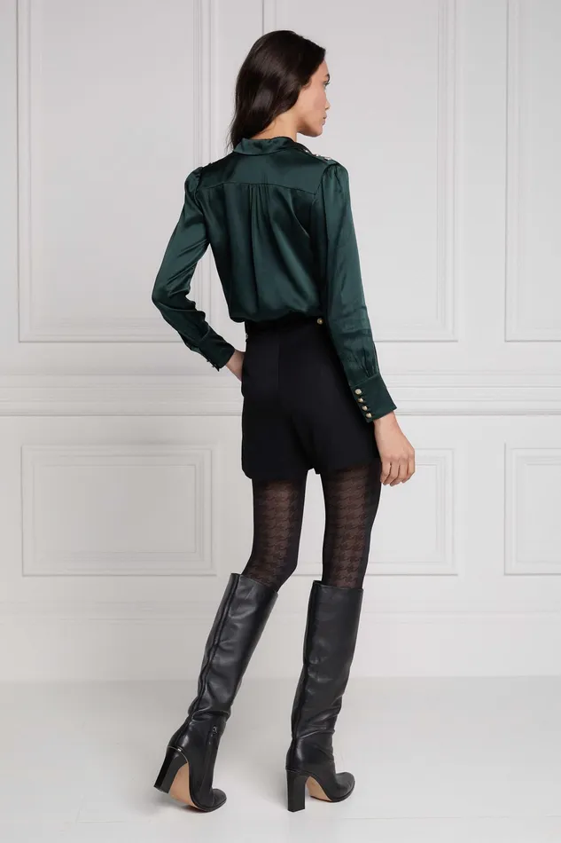 Holland Cooper Silk VNeck Blouse Emerald Women Shirts and Blouses Holland Cooper Silk VNeck Blouse Emerald Women Shirts and Blouses