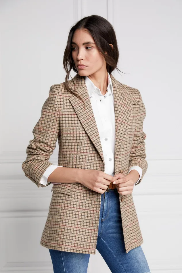 Holland Cooper Single Breasted Blazer Charlton Tweed Women Tailoring
