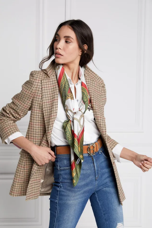 Holland Cooper Single Breasted Blazer Charlton Tweed Women Tailoring
