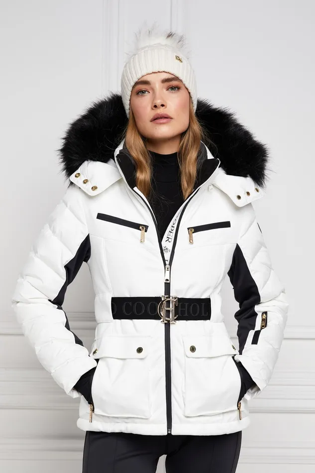 Holland Cooper Ski Jacket White Women Ski Jackets