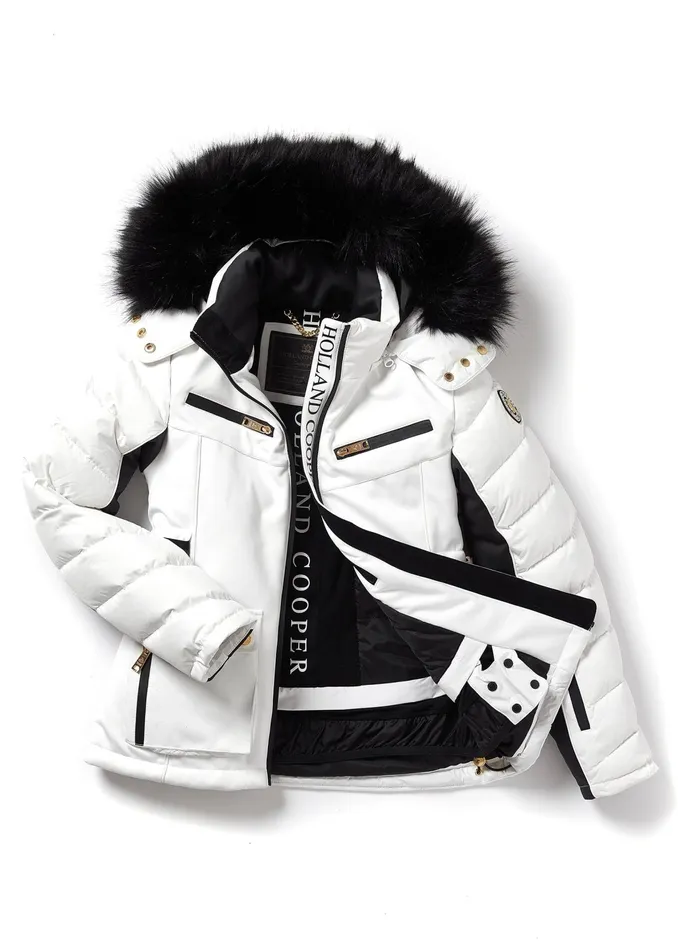 Holland Cooper Ski Jacket White Women Ski Jackets