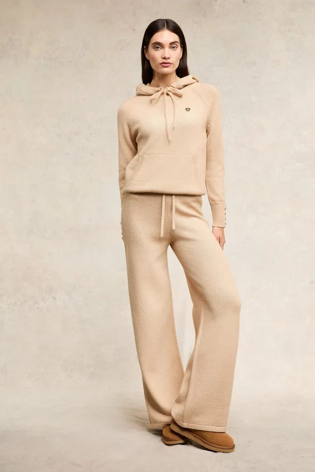 Holland Cooper Verbier Wide Leg Pant Light Camel Women Trousers