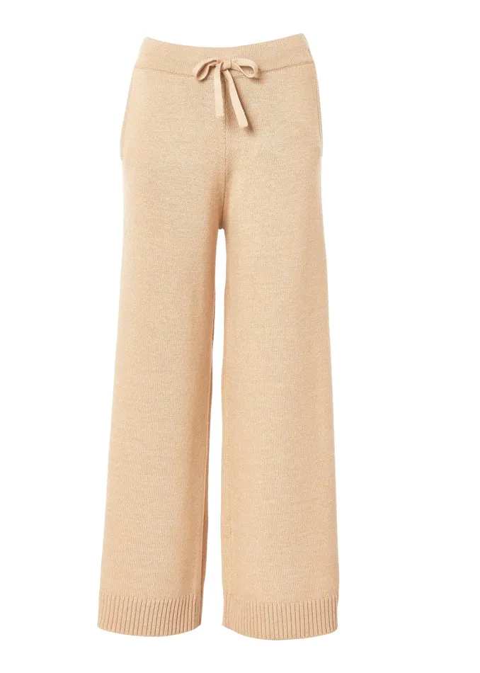 Holland Cooper Verbier Wide Leg Pant Light Camel Women Trousers