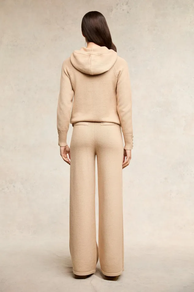 Holland Cooper Verbier Wide Leg Pant Light Camel Women Trousers