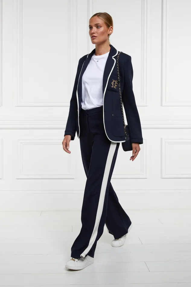 Holland Cooper Wide Leg Pant Ink Navy Women Trousers Holland Cooper Wide Leg Pant Ink Navy Women Trousers