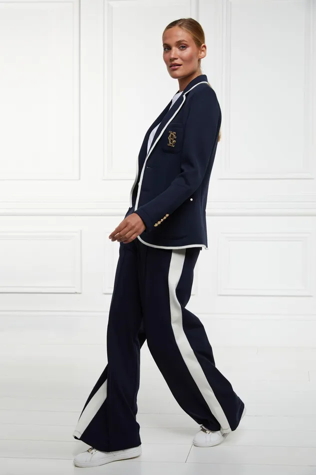 Holland Cooper Wide Leg Pant Ink Navy Women Trousers Holland Cooper Wide Leg Pant Ink Navy Women Trousers