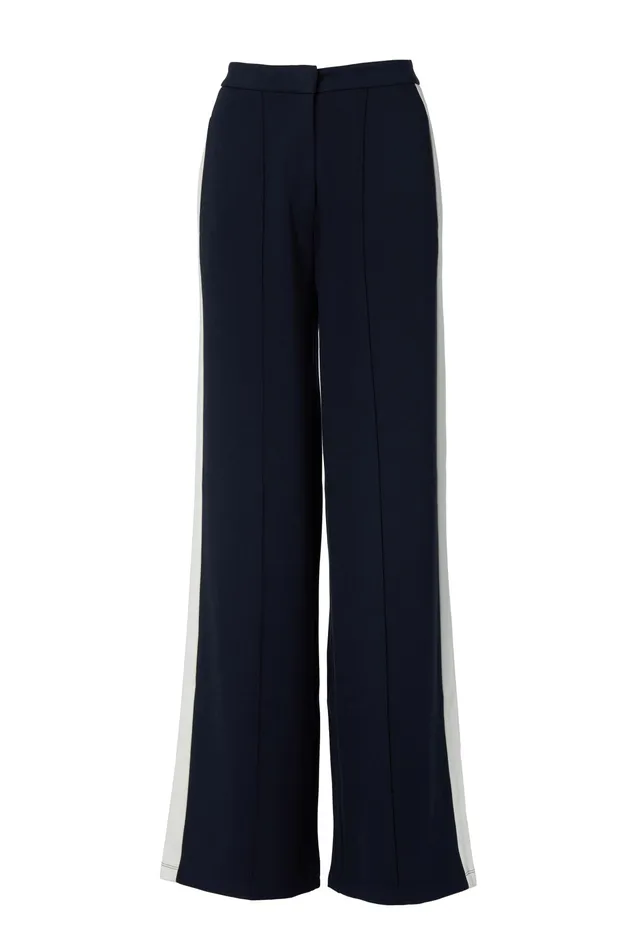 Holland Cooper Wide Leg Pant Ink Navy Women Trousers Holland Cooper Wide Leg Pant Ink Navy Women Trousers