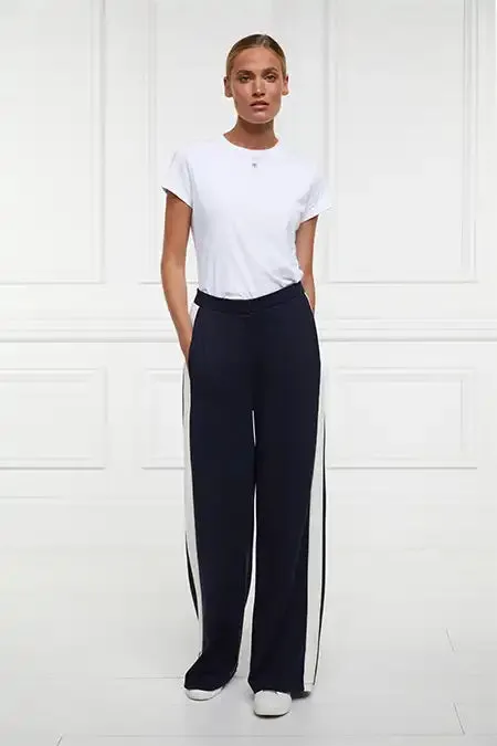 Holland Cooper Wide Leg Pant Ink Navy Women Trousers Holland Cooper Wide Leg Pant Ink Navy Women Trousers