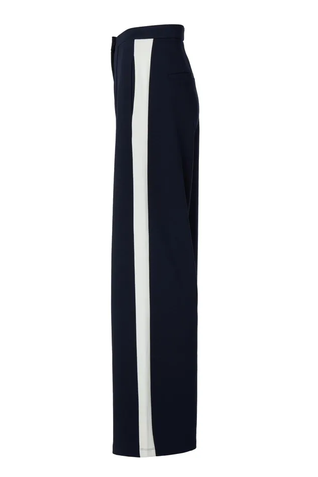 Holland Cooper Wide Leg Pant Ink Navy Women Trousers Holland Cooper Wide Leg Pant Ink Navy Women Trousers