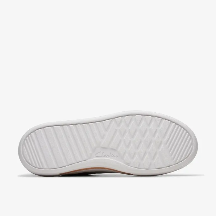 Hollyhock Walk Silver Leather Women Clarks Sneakers