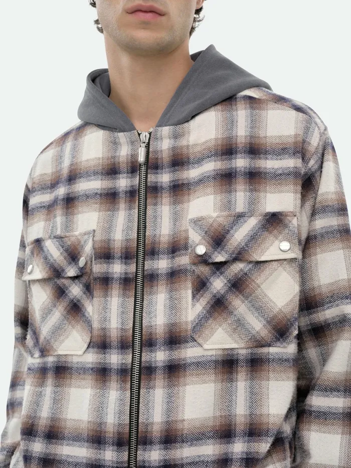 HOODED FLANNEL JACKET Men Rhude Outerwear