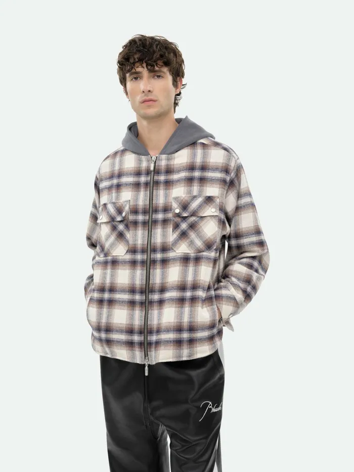 HOODED FLANNEL JACKET Men Rhude Outerwear