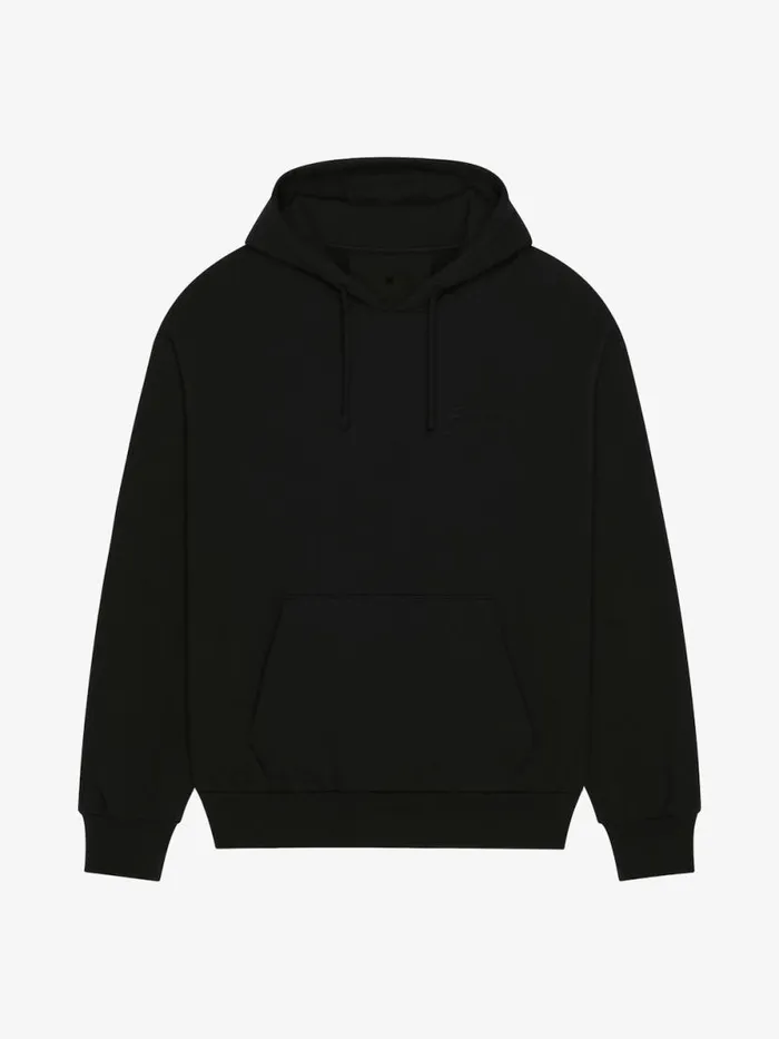 Hoodie In Fleece With Baroque Embossing Black Men Givenchy Sweatshirts and Hoodies