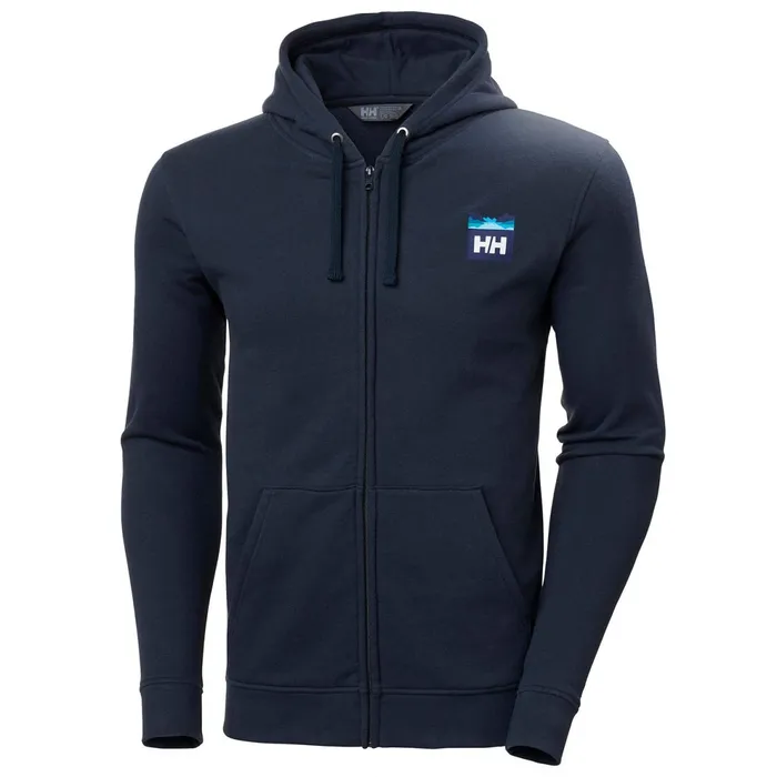 Hoodies and Sweatshirts Men Helly Hansen NORD GRAPHIC FZ HOODIE 597 Navy