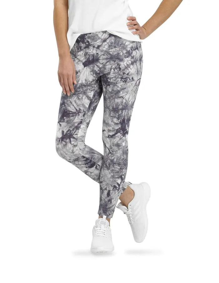 Hue Active Tonal Tie Dye Skimmer Grey Women Knit