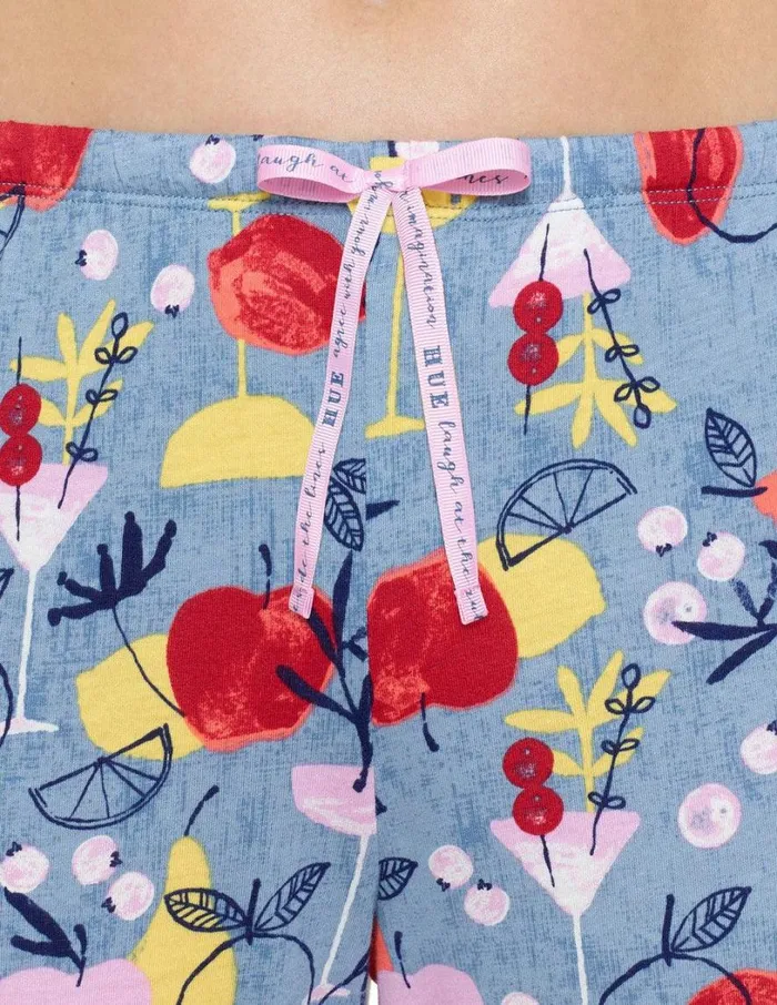 Hue Apple Aperitif PJ Pant Dusty Blue Women Plus Size