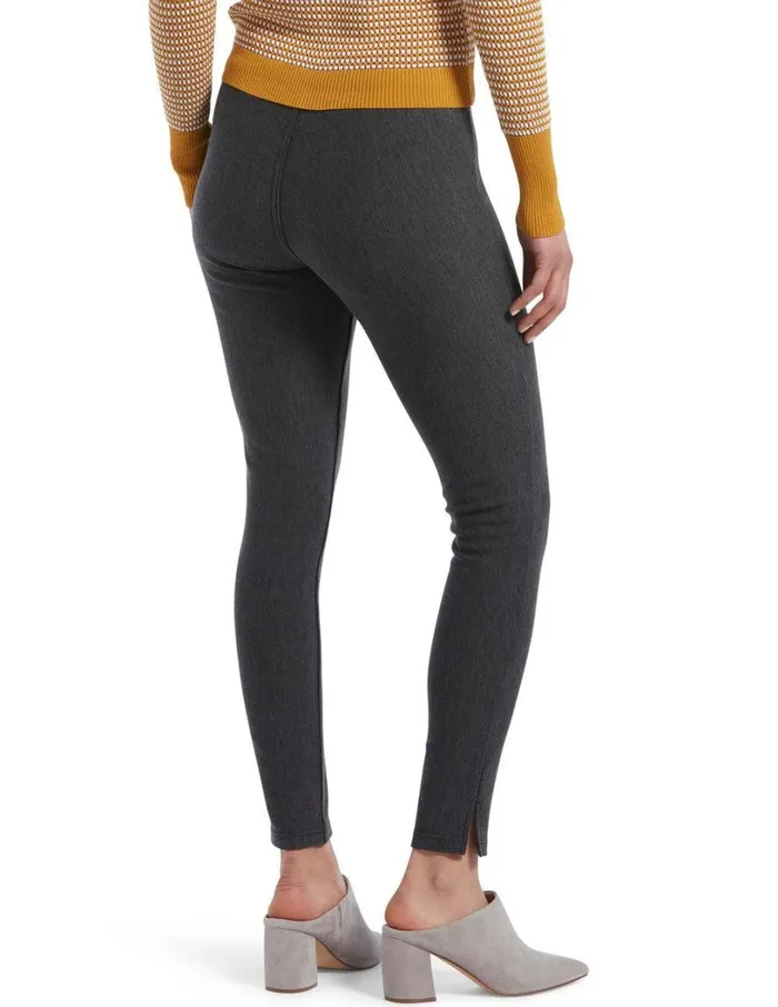 Hue Pintucked Tweed 78 Leggings Black Women Knit