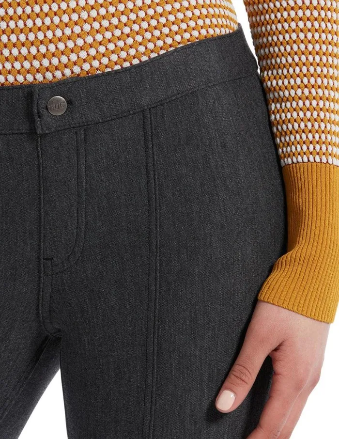 Hue Pintucked Tweed 78 Leggings Black Women Knit