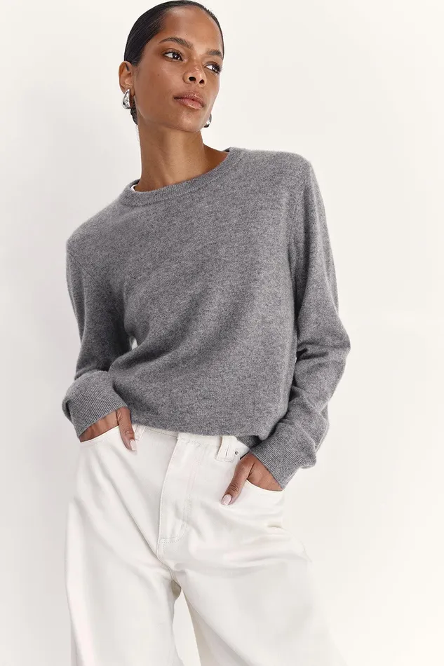 INDY GREY CASHMERE KNIT JUMPER Women DISSH Long Sleeved