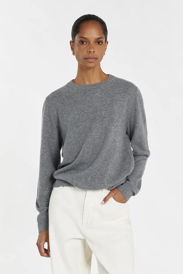 INDY GREY CASHMERE KNIT JUMPER Women DISSH Long Sleeved