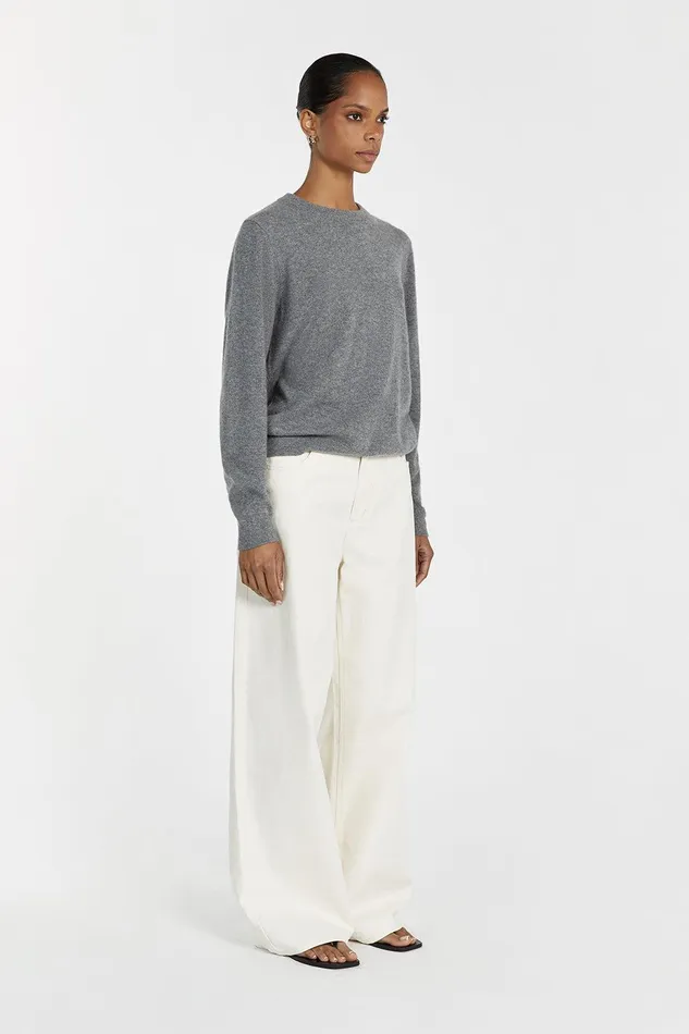INDY GREY CASHMERE KNIT JUMPER Women DISSH Long Sleeved