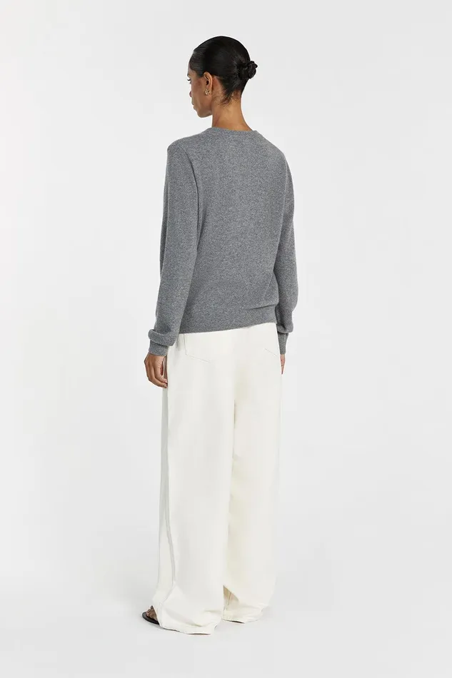 INDY GREY CASHMERE KNIT JUMPER Women DISSH Long Sleeved